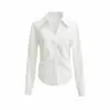 Camisa de Manga Larga con Cuello en V y Encaje Empalmado Estilo Coreano Primavera y Verano Nuevo Top Cardigan Chic Nicho de Cintura Suelta