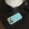 Funda de teléfono ins azul océano estilo coreano de lunares para Apple 18Promax adecuada para 17Promax doble capa 16Pro/15