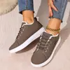 Nuevos Zapatos Casuales Planos de Algodón Cálido para Mujer Otoño/Invierno 2026 Cruzados de Gran Tamaño con Cordones Zapatos de Estudiante