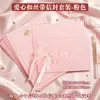 Set de papel de carta y sobres con estampado de letras en oro rosa, carta manuscrita, carta de amor, carta de alta gama, regalo de tarjeta de cumpleaños conmemorativa