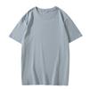 2025 Algodão de Fibra Longa de Xinjiang 180g Gola Redonda Camisetas de Manga Curta Unissex Cor Pura Versátil Roupa Casual de Manga Curta Atacado