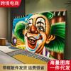 Pintura decorativa de payaso con grafiti en lienzo micro-spray de alta definición transfronteriza de Amazon AliExpress de una generación de 3165