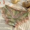 Melocotón Dulce ~ Panties de Encaje de Satén Sexy Francés para Mujer Deseo Puro Huecos Transpirables Algodón Entrepierna Calzoncillos