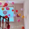 Decoração de Quarto de Casamento Tendência para Sala de Estar e Quarto da Noiva Bola de Favo de Mel Lanterna de Papel Vazada Guirlanda Brilhante para Teto de Casamento