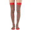 Medias de Rayas Altas hasta el Muslo para Halloween y Navidad, Medias Moldeadoras Cosplay por Encima de la Rodilla para Mujer, Adelgazantes y Moldeadoras para un Aspecto Delgado
