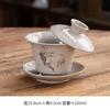 Tigela Gai Sancai Tigela de Chá Xícara de Chá Grande Cerâmica Única Porcelana Branca Jogo de Chá Kung Fu Porcelana Azul e Branca com Tampa