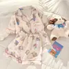 Pijama infantil para niñas, nuevo modelo verano 2026, algodón nube, dulce y fino, manga corta y shorts, ropa de casa para niños mayores