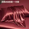 Funda de almohada de seda helada lavable 48x74 cm, funda de almohada de enfriamiento de verano, cubierta interior para núcleo de almohada completo para uso doméstico, funda de almohada transpirable 2