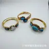 Pulseira Turquesa da Moda Luxo Moda Design Totalmente Diamantado Conserva a Cor Fabricante de Joias Transfronteiriça Europeia e Americana Venda Direta