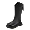 Zapatos de Niña Botas Largas para Niños Botas hasta la Rodilla para Bebé 2025 Primavera y Otoño Nuevo Estilo Niña Botas Altas de Princesa Caballero