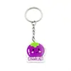 Chaveiro de Fruta Cartoon com Expressão Bênção Homofônica Acrílico Impressão Dupla Face Mochila Pingente Fofo