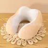 Almohada de Espuma Viscoelástica en Forma de U Almohada de Dibujos Animados en Forma de U logo Regalo para Actividad Almohada de Viaje Siesta Almohada Cervical para el Cuello