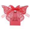 Fábrica de origen transfronteriza Caja de dulces de chocolate blanco ahuecada con láser para boda Cartón de rosa y mariposa en stock