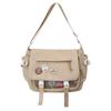 Bolso bandolera estilo universitario para chicas, estilo japonés, bolso bandolera de gran capacidad para estudiantes, bolso bandolera transparente.