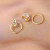 Pendientes de Cintura Pequeña de Alta Gama, Pendientes de Moda para Usar de Dos Maneras, Mismo Estilo que Xiaohongshu, Aspecto Adelgazante y Pendientes Versátiles para Mujer