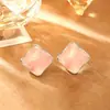 Pendientes de botón de esmalte de gota de aceite de diamante irregular de venta caliente, moda simple de alta gama, frescos, dulces, para primavera y verano, pendientes coloridos