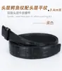 Cinturón de Cuero Genuino de Primera Capa con Patrón de Cocodrilo para Hombre, Tejido Interno, Cinturón de Cuero de Lujo Ligero para Negocios Casual, para Personas Jóvenes y de Mediana Edad