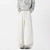 Calça Scimitar Americana Nnefc Calças Casuais Pretas Primavera e Verão Versátil Perna Larga Calças de Seda Gelada Estilo Igual para Homens e Mulheres