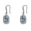 Pendientes Geométricos de Circonita de Lujo Ligero Estilo Francés Versátiles de Gama Alta, Diseño Largo Elegante y Sencillo, Pendientes Adelgazantes y Super Brillantes para Mujer