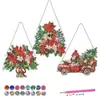 Pintura de Diamantes Transfronteriza Personalizada Hecha a Mano DIY Diamante Completo Imán para Refrigerador Posavasos de Diamante Navideño Colgante Colgante Adornos Colgantes