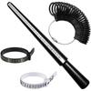Conjunto de 4 peças anel plástico conjunto de medição UKUS anel plástico vara anel de beleza preto branco régua de beleza
