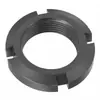 Porca redonda ranhurada de aço carbono GB812, preta oxidada, rosca fina, tampa de porca anti-folga de quatro ranhuras m10m16m30m48m60