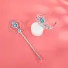 Traje de corona y varita mágica para niños de comercio exterior, accesorios para actuaciones infantiles, traje de cosplay de la Princesa Aisha para niños