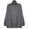 Suéter de Cuello Alto con Media Cremallera Estilo Perezoso para Mujer Estilo Coreano Otoño e Invierno Grueso Suelto Moderno Solapa Ropa Exterior Suéter