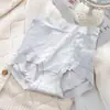 Calcinhas Femininas de Renda Jacquard Sem Costura de Cintura Alta com Controle de Barriga e Levantamento de Quadril Tamanho Grande com Triângulo de Seda Antibacteriano na Virilha que Cobrem os Quadris