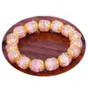 Cuentas de Ágata Imitación con Piezas de Flor Caladas Pulsera Chapada en Oro Pulsera de Oro de Arena Vietnamita Joyería para Microempresas al por Mayor