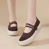 Zapatos de Mujer al por Mayor, Nuevo Estilo de Verano, Zapatos Transpirables de Punto Fly Rayados, Suela Suave, Zapatos sin Cordones Ligeros para Madres de Mediana Edad y Mayores
