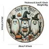 En Stock Señal Redonda de Bienvenida de Madera de Halloween Tema Creativo de Calabaza Fantasma Decoración de Fiesta Artículos de Decoración para el Hogar