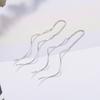 Línea de Oreja Pendientes Originales Hechos a Mano Pendientes Joyería para Mujer Pendientes Largos Ondulados Pendientes