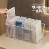 Caixa de armazenamento de máscara facial de PP de alta transparência, caixa com compartimentos transparente para penteadeira, organizador de mesa para cosméticos e produtos de skincare, atacado