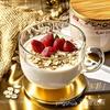 Celebridad de Internet Flor de Cerezo Vaso de Vidrio para Agua Patrón Tallado Vaso para Helado Vaso para Avena de Desayuno Taza de Café Yogurt de Alto Valor