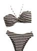 Europeo y Americano Nuevo Bikini Cruzado Dividido Traje de Baño Estampado a Rayas para Mujer Sexy Playa Vacaciones Ropa de Baño en stock Comercio Exterior