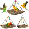Explosiones Transfronterizas Hamaca de Loro Decoración de Jaula de Pájaro Rompecabezas Cadena Arcoíris Hamaca Accesorios de Decoración de Jaula de Pájaro Plataforma para Loro