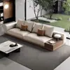 Sofá de tela extraíble y lavable, simple, minimalista italiano, moderno, de lujo ligero, de gran tamaño, para colocar plano, atmosférico, de líneas rectas