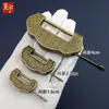 Chengyu Bainian Haohe - Candado antiguo de aleación de zinc y cobre con hebilla para caja de madera (mini candado), cerradura Ruyi antigua, cerradura vintage con cabeza