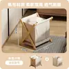 Cesta de Ropa Sucia para Uso Doméstico, Cesto de Ropa Plegable Estilo Japonés para Dormitorio, Cesta de Ropa de Tela para Baño, Solución de Almacenamiento para Ropa