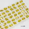 Dongzhou Diamante Dorado Uñas Diamante Mixto Forma Explosiva Corazón Torcido Cuadrado Gordo Huevo de Paloma Azúcar de Roca K9 Cristal Accesorios para Uñas