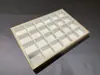 Bandeja de Exibição de Pulseira de Couro Escovado, Bandeja para Anéis, Caixa de Armazenamento de Joias para Brincos, Bandeja de Exibição de Colares, Bandeja para Contas de Jade