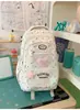 Nova mochila lisa estilo coreano para estudantes do ensino médio e fundamental feminino, fofa, grande capacidade, mochila casual estilosa