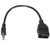 Cable USB de conversión auxiliar para coche Reproductor de CD Cable de audio MP3 Conexión de enchufe T-port de audio de 3.5 mm a USB Disco U