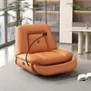 Sillón sofá individual, sofá cápsula espacial, sofá reclinable eléctrico giratorio para sala de estar, mecedora multifuncional de cuero WY