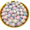 Cuentas de Vidrio con Transferencia Teñidas con Agua y Polvo Dorado de 10 mm Cuentas Sueltas para Pulseras, Collares, Aretes Hechos a Mano, Accesorios de Joyería