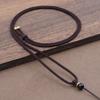 Colgante de jade con cuerda tejida a mano, collar de cuerda Yupi dorado, colgante de jade para hombres y mujeres