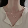 Colar de Prata S925 Jufeng em Formato de V com Diamante Nova Corrente de Clavícula Simples e Estilosa Fashion e Elegante Y430