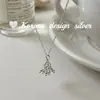 Design Minimalista Estilo Coreano Estilo Ins Moda Joias Prateadas Prata Esterlina S925 Dinâmico Fogo de Artifício Borla Colar Elegante Corrente de Clavícula