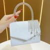 Nova Bolsa de Mão de Banquete Transfronteiriça Bolsa de Mão de Diamante Strass Bolsa Pequena de Veludo Feminina Bolsa de Ombro Único Transversal Bolsa de Noite